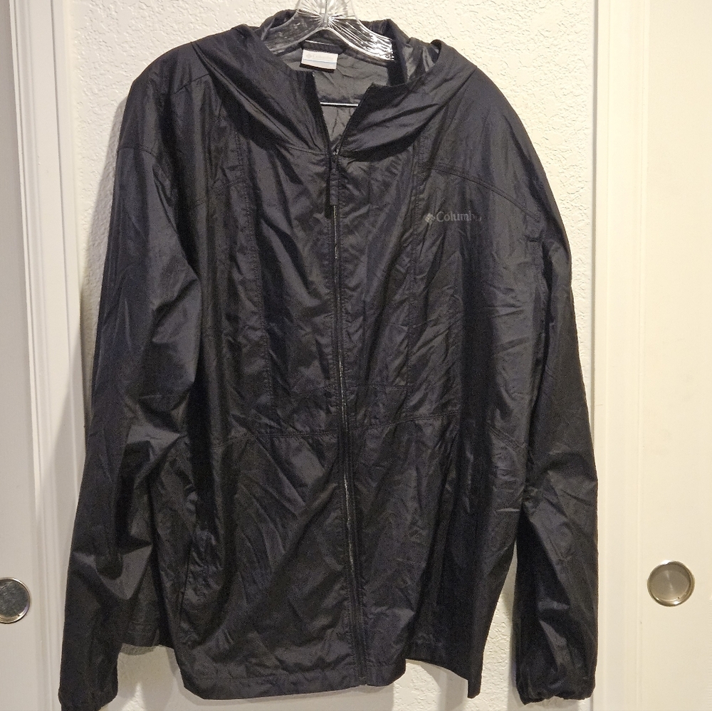 Columbia Black Windbreaker Jacket Size XL
